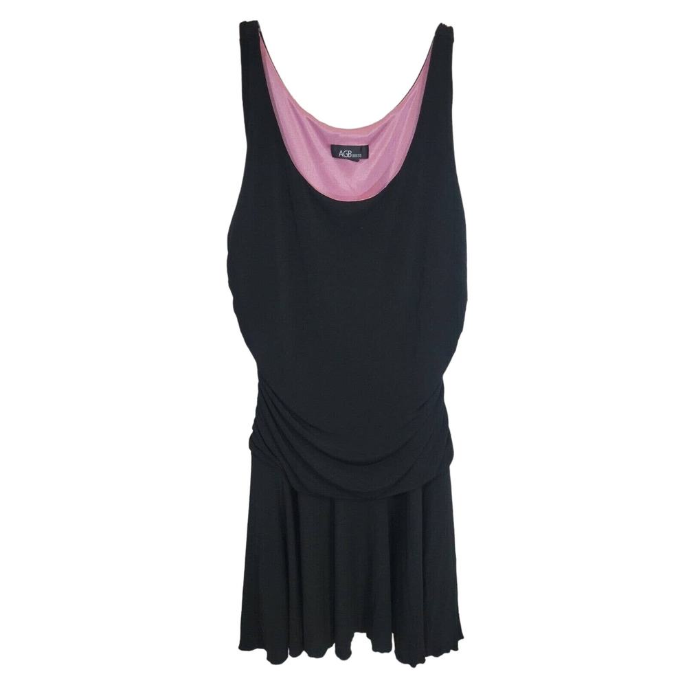 AGB Casual Dress Black Lined Ruched‎ Sleeveless Women's Size 12
